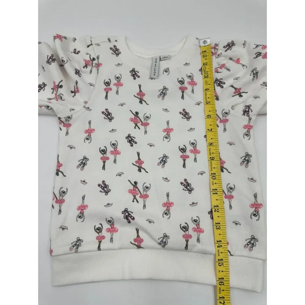 Janie and Jack Kids Set of Two Pants & Top Sz S Crew Neck Long Sleeve Ballerina